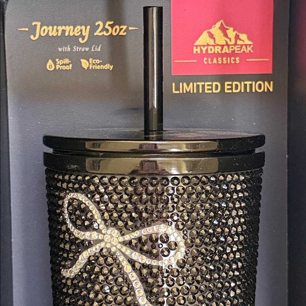 Hydrapeak Limited Edition Black Stainless Steel Insulated rhinestone Tumbler. - Picture 5 of 11